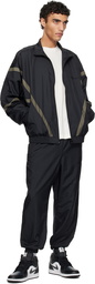 WACKO MARIA Black & Green Nylon Track Jacket