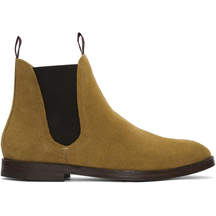 Photo: H by Hudson Tan Suede Tamper Boots