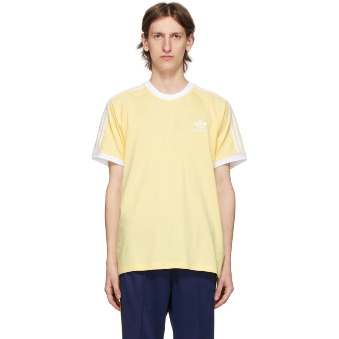 Photo: adidas Originals Yellow 3-Stripes T-Shirt