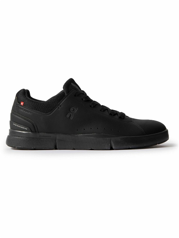 Photo: ON - Roger Federer The Roger Advantage Vegan Leather, Mesh and Rubber Tennis Sneakers - Black