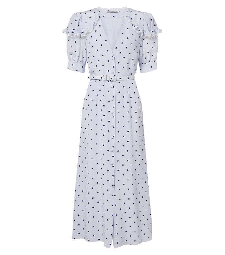 Photo: Alessandra Rich Belted polka-dot silk midi dress
