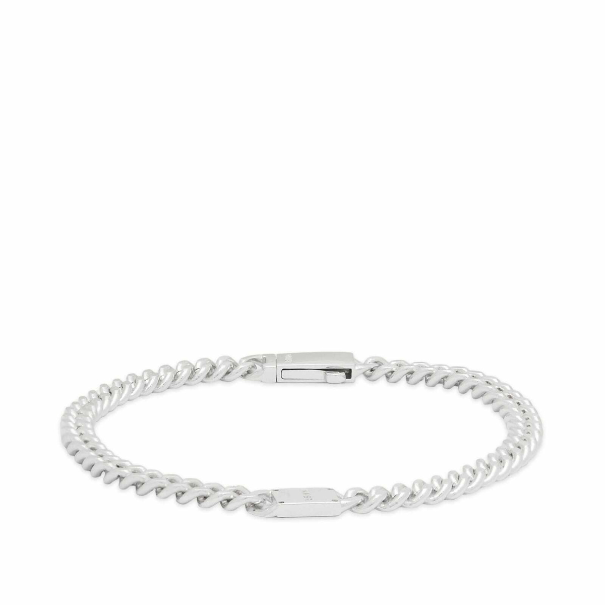 NUMBERING Men's Curb Chain Bracelet in Silver Numbering