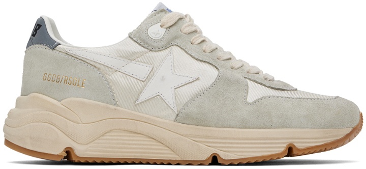 Photo: Golden Goose Gray & Off-White Running Sole Sneakers