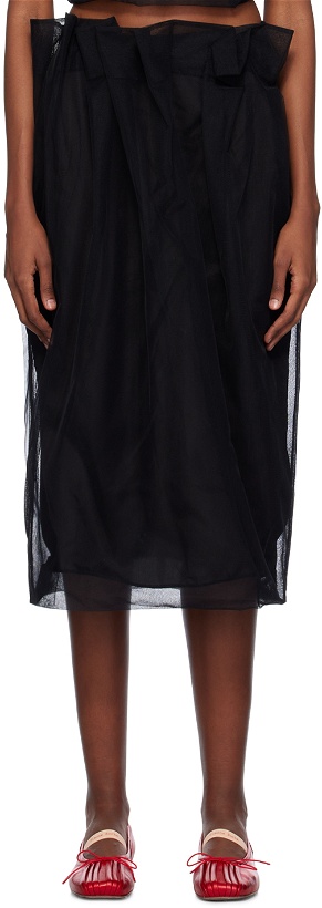 Photo: Simone Rocha Black Pleated Midi Skirt