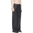 Róhe Gray Relaxed Soft Wool Trousers