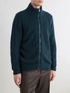 Thom Sweeney - Wool-Blend Zip-Up Mock-Neck Sweater - Green