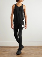 Satisfy - Embellished Logo-Appliquéd Space-O™ Mesh Tank Top - Black