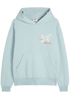 Saint Mxxxxxx Hooded Logo-print Cotton Sweatshirt Light Blue