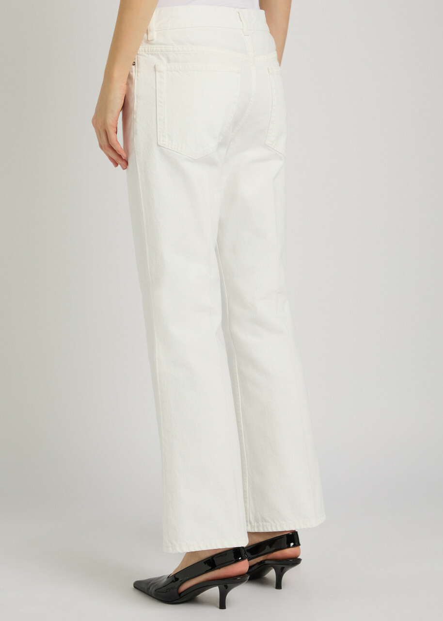 Toteme Kick Flared-leg Denim Jeans Off White