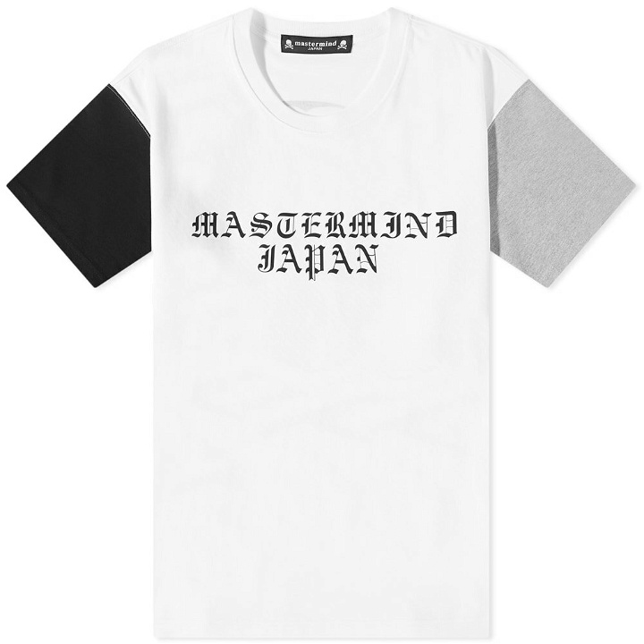 Photo: Mastermind Japan Men's Colourblock T-Shirt in White