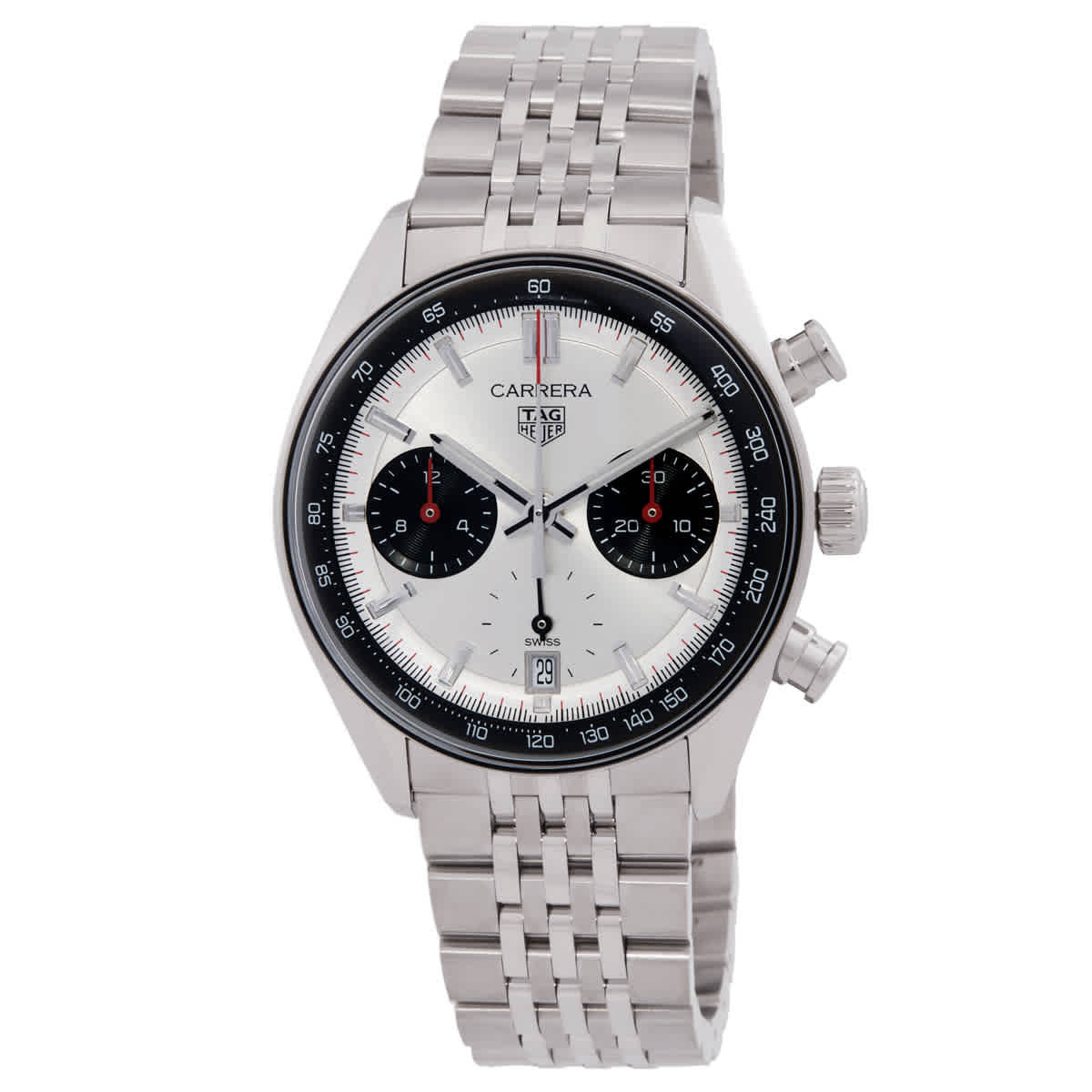Tag Heuer Carrera Chronograph Automatic Silver Dial Mens Watch CBS2216.BA0048