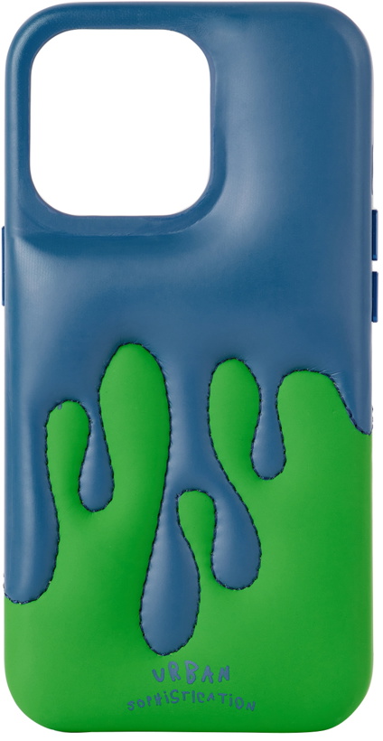 Photo: Urban Sophistication SSENSE Exclusive Blue & Green 'The Dripping Dough' iPhone 13 Pro Case
