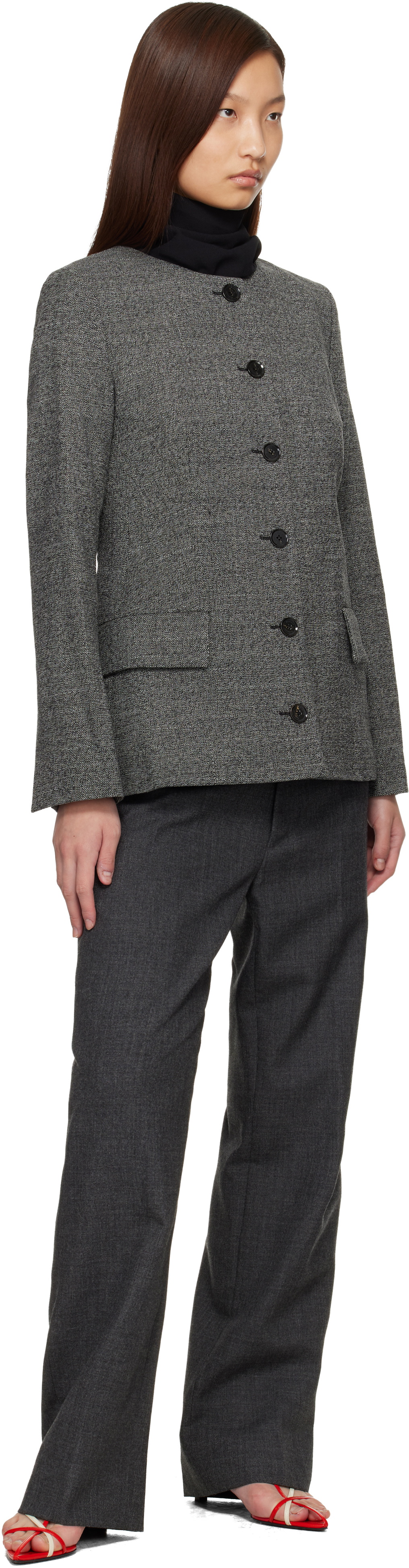 Proenza Schouler Gray Annemarie Blazer