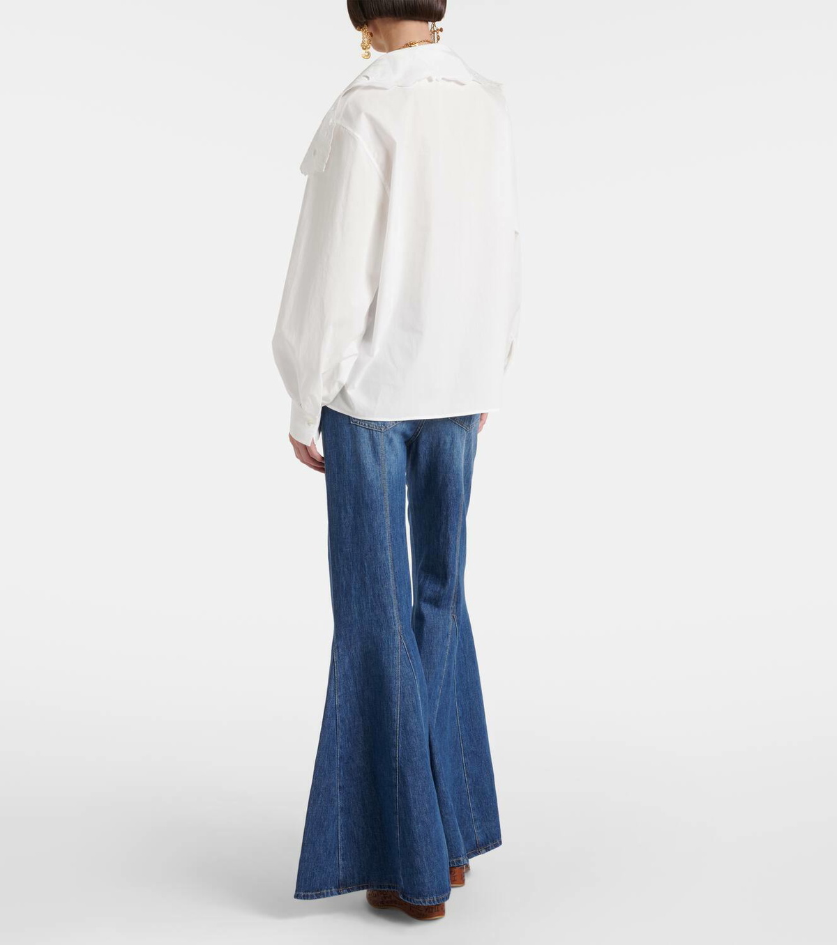 Chloé Broderie anglaise cotton poplin blouse