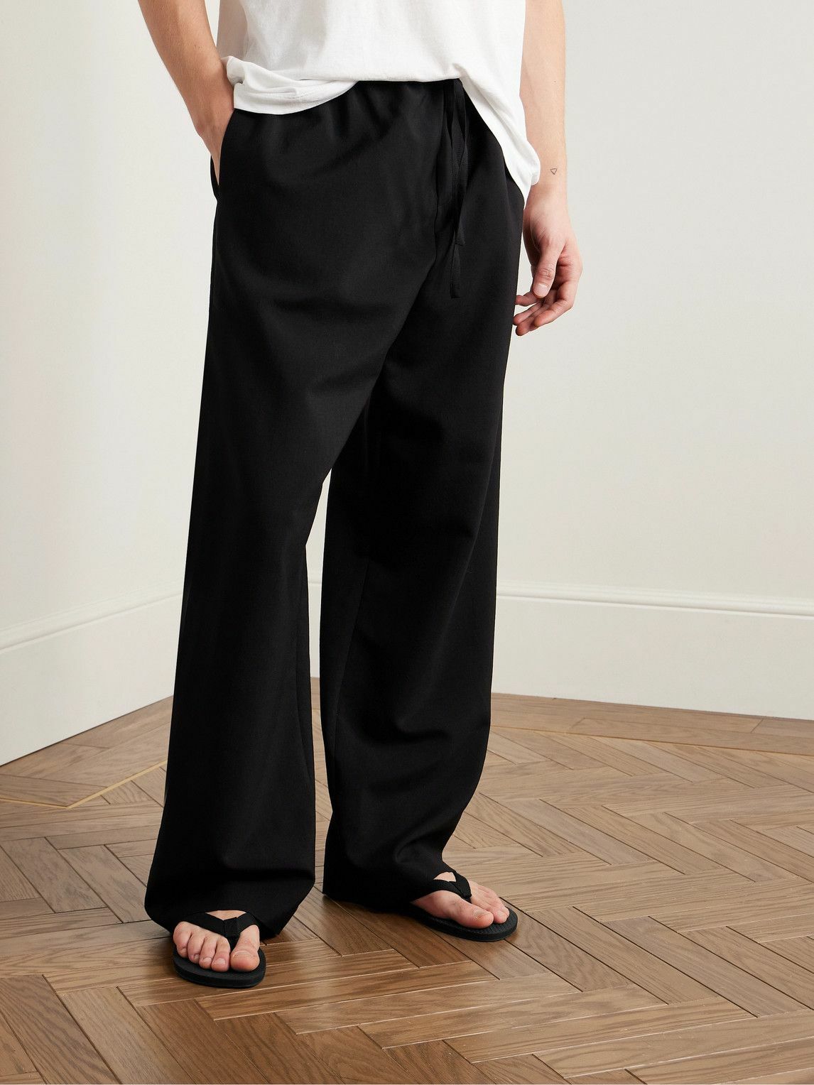 The Row - Dune Grosgrain Flip Flops - Black The Row
