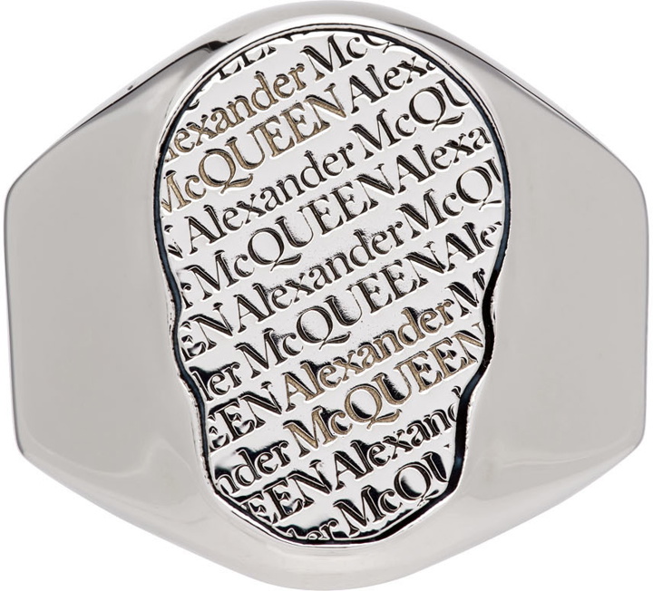 Photo: Alexander McQueen Silver Skull Tag Ring