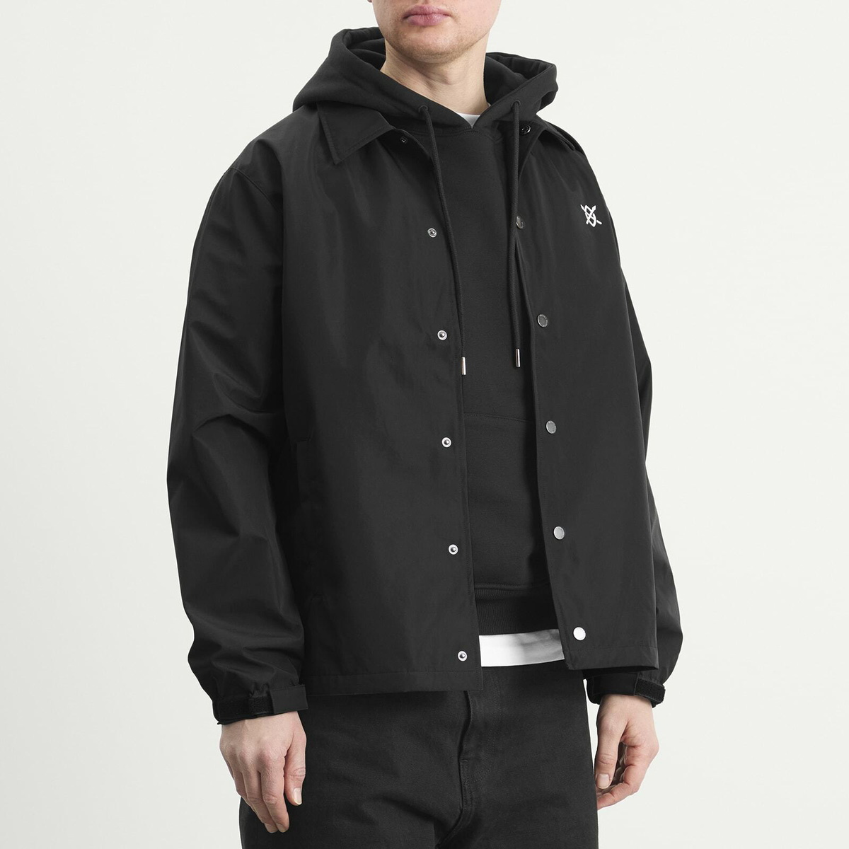 Daily Paper Men's Alias Dias Coach Jacket in Black