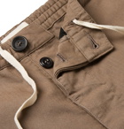 Oliver Spencer - Tapered Cotton Drawstring Trousers - Men - Brown