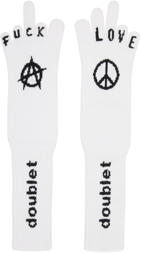 Photo: Doublet White Finger Sign Socks