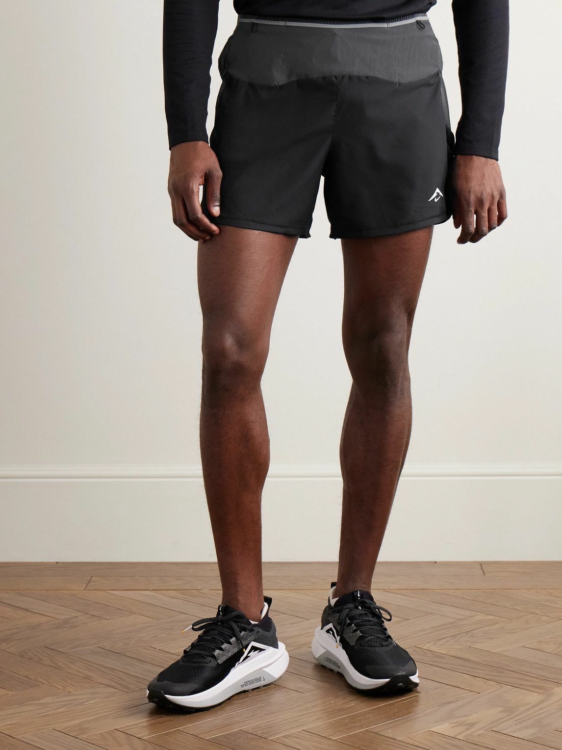 NIKE RUNNING - Trail Second Sunrise Slim-Fit Mesh-Trimmed Dri-FIT ADV Shorts - Black