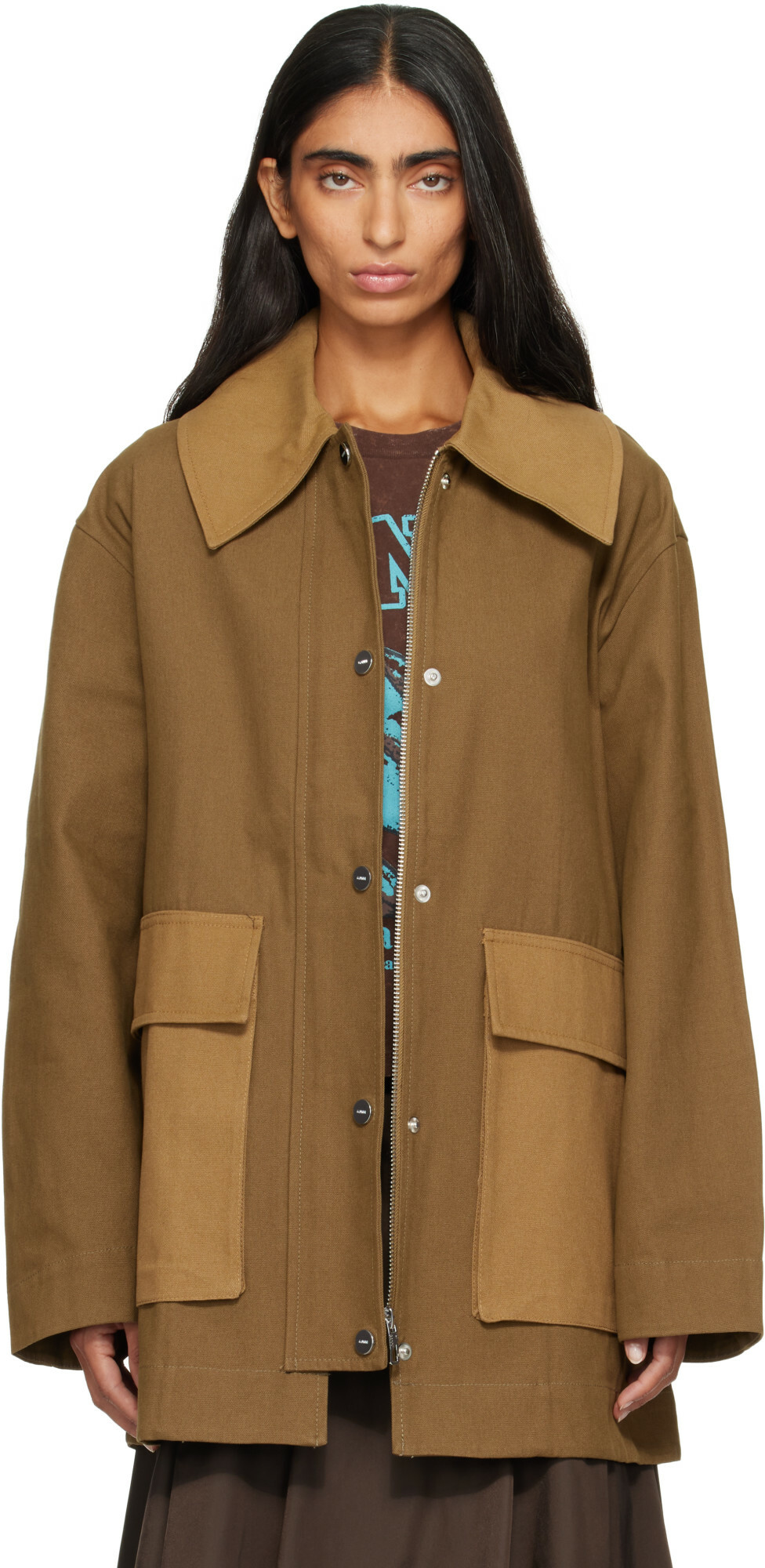 GANNI Khaki Canvas Jacket