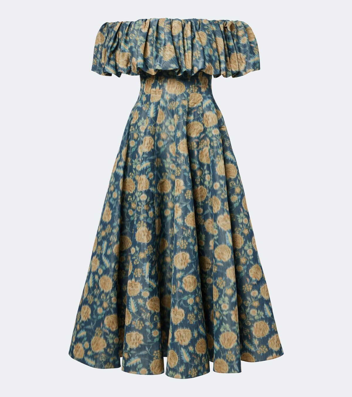Markarian Freesia floral off-shoulder bustier dress
