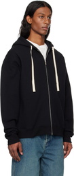 Jil Sander Black Zipped Hoodie