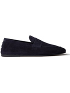 TOD'S - Suede Driving Shoes - Blue - 7