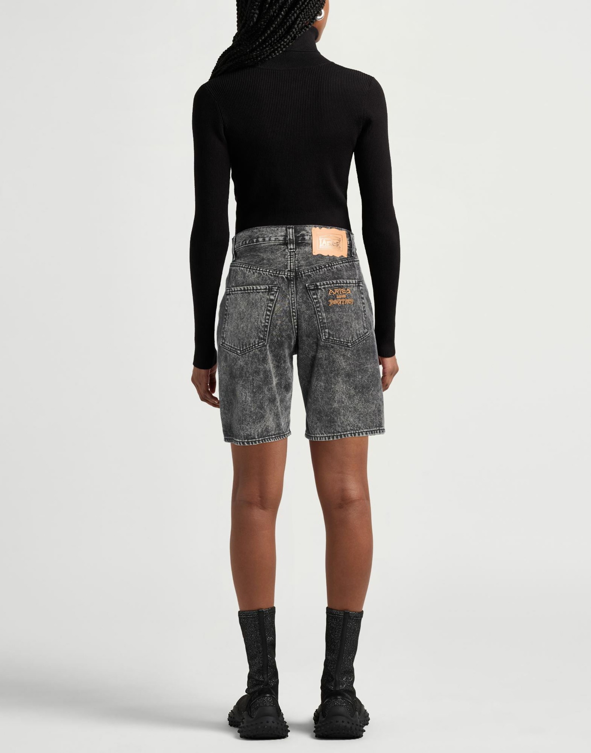 Aries Womens Denim shorts in Black