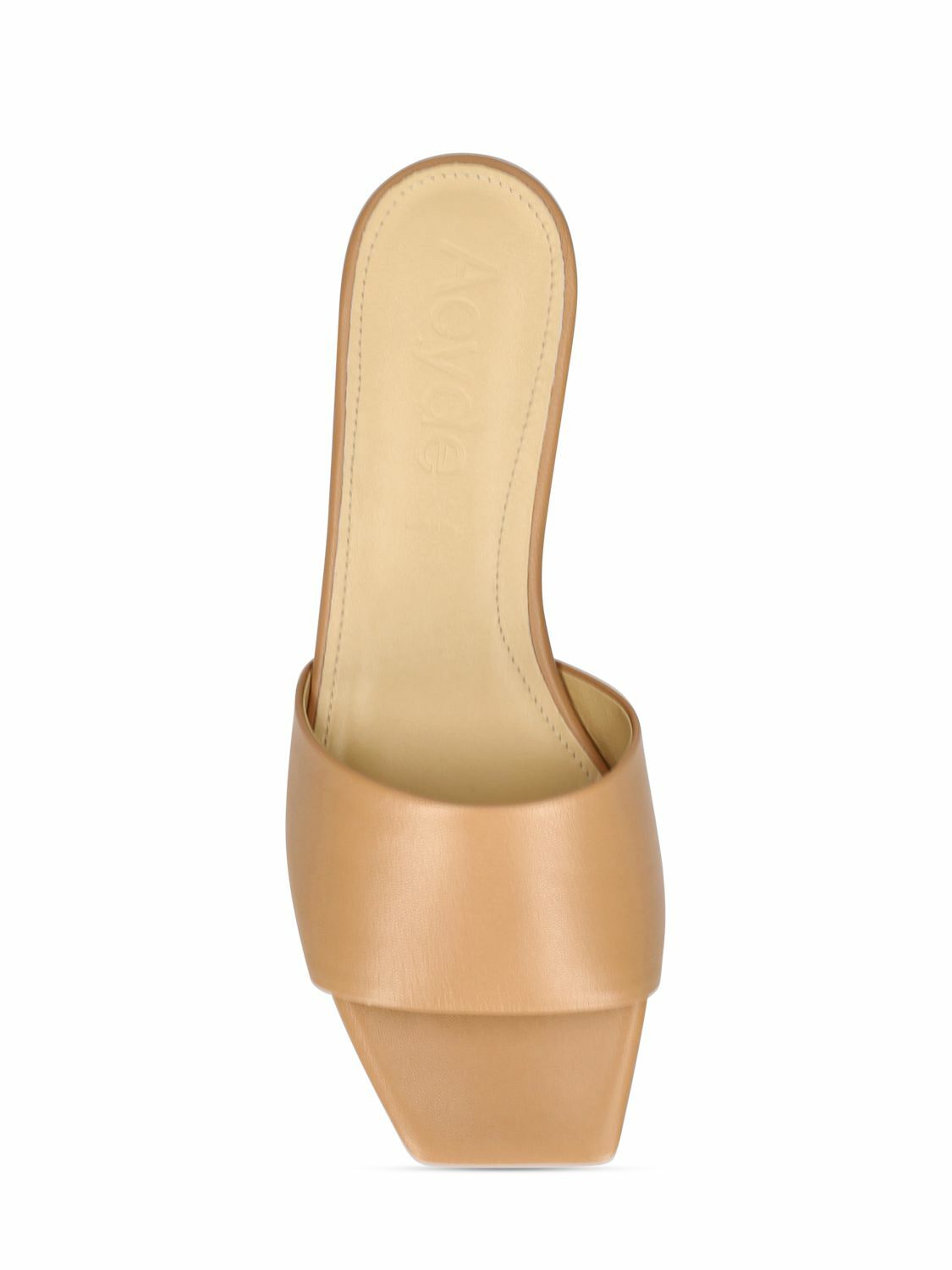 AEYDE - 10mm Anna Leather Slide Flats