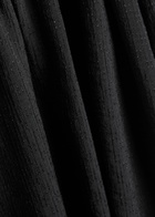 Paige Sebestian Shirred Woven Midi Dress Black