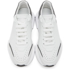 Dolce and Gabbana White and Gunmetal Daymaster Sneakers
