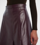 Emilia Wickstead Kensie high-rise leather midi skirt