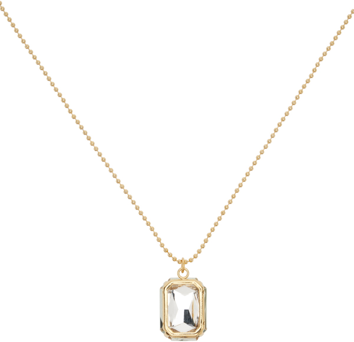 IN GOLD WE TRUST PARIS Gold Leather Ice Long Necklace