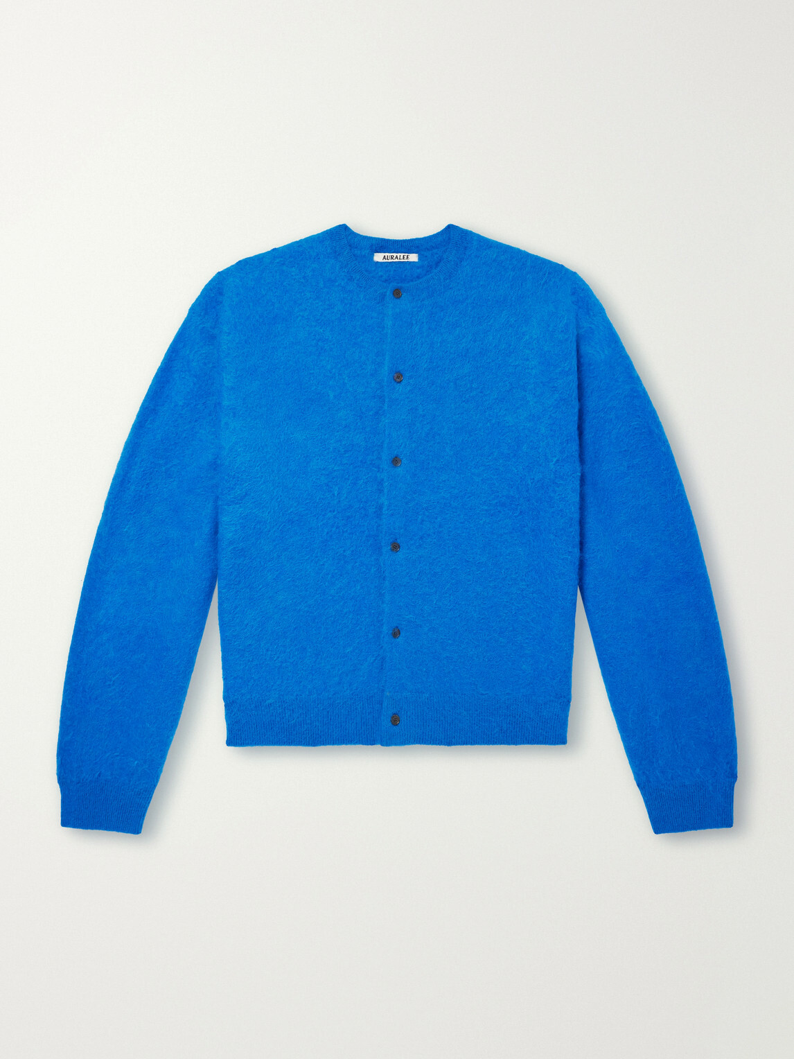 Auralee - Garment-Dyed Alpaca Cardigan - Blue
