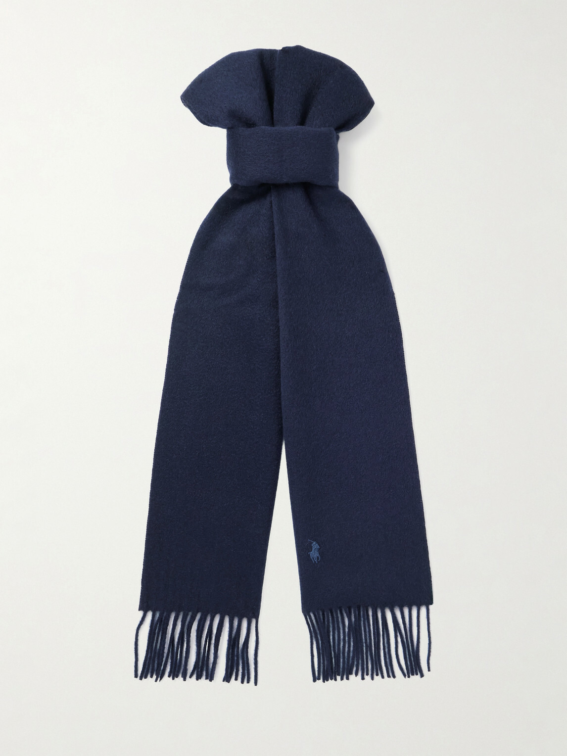 Polo Ralph Lauren - Fringed Logo-Embroidered Cashmere Scarf