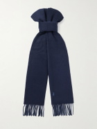 Polo Ralph Lauren - Fringed Logo-Embroidered Cashmere Scarf