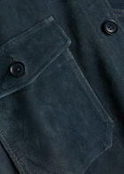 Paige Peyman Suede Overshirt Navy