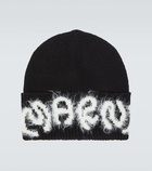 Marni Logo appliqué wool beanie