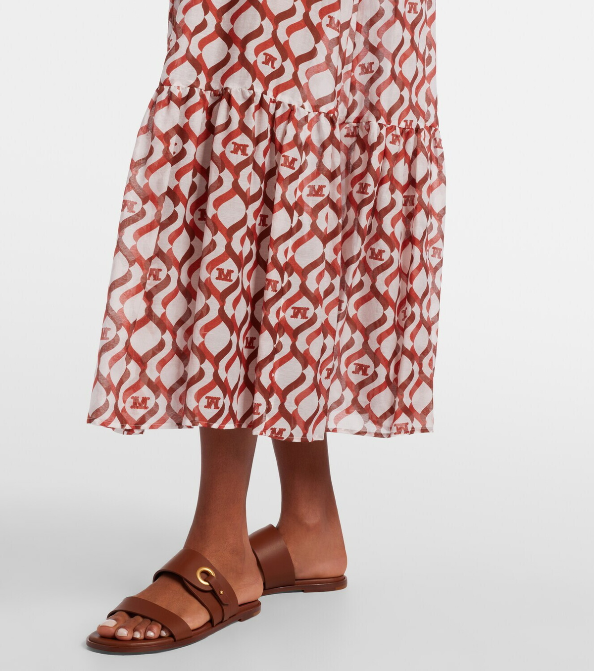 Max Mara Alisso printed cotton and silk midi dress