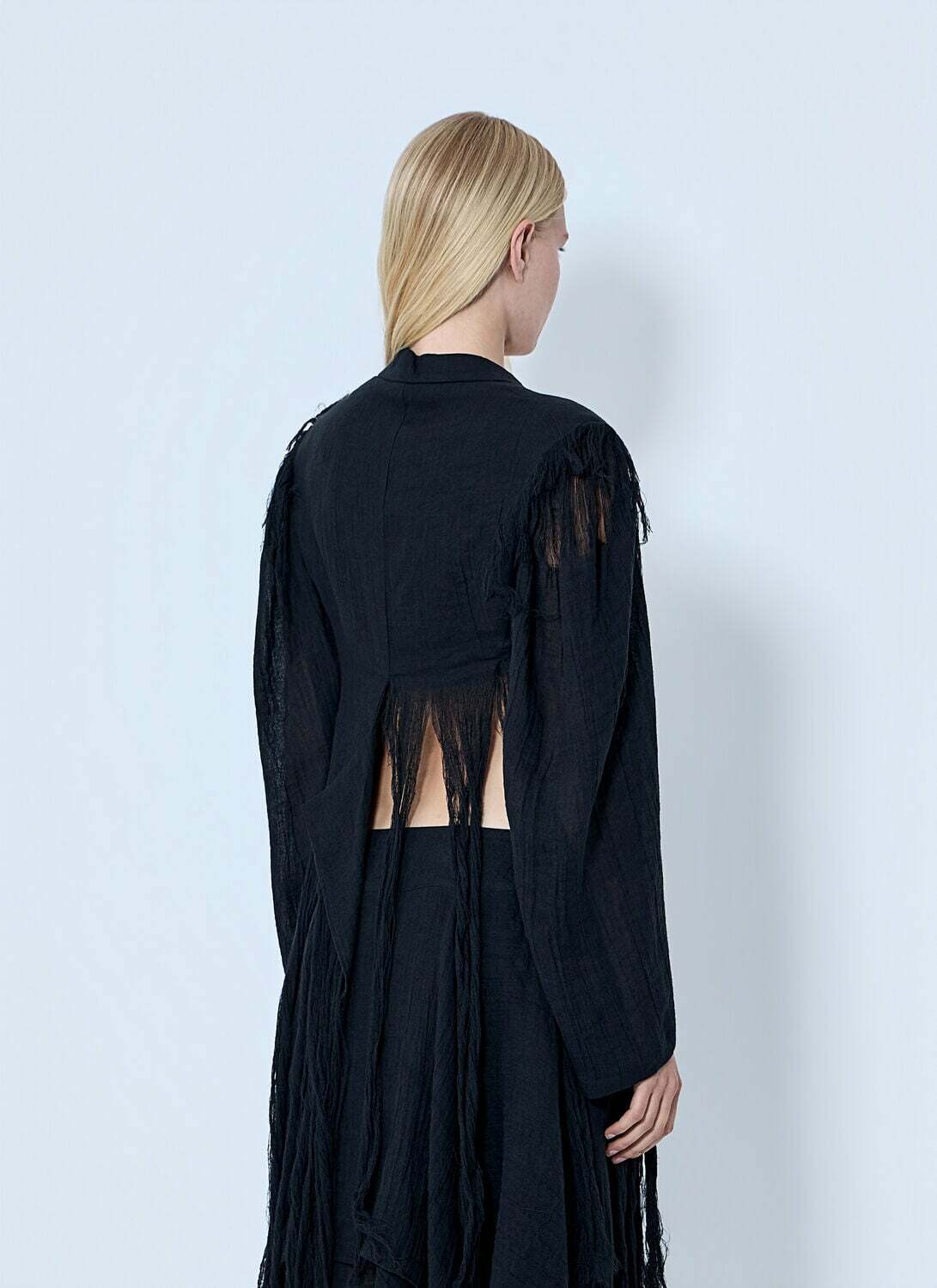 Yohji Yamamoto Frayed Hem Blazer