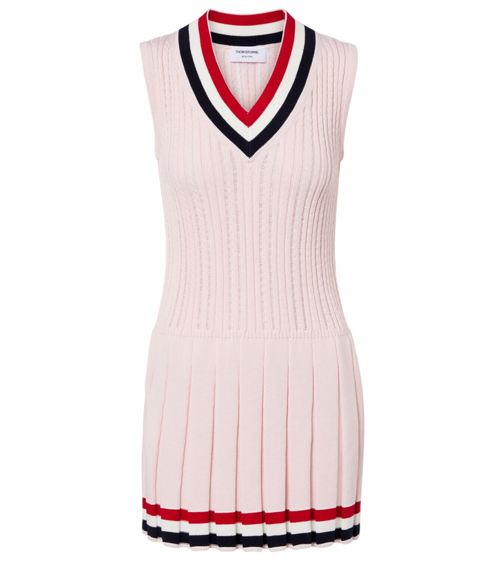 Photo: Thom Browne Pleated cotton minidress