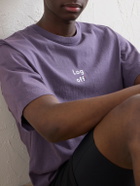DISTRICT VISION - Printed Cotton T-shirt - Purple