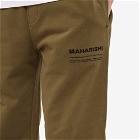 Maharishi Men's MILTYPE Embroidery Sweat Pant in Olive
