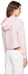 Balmain Pink 'Balmain Paris' Flocked Hoodie