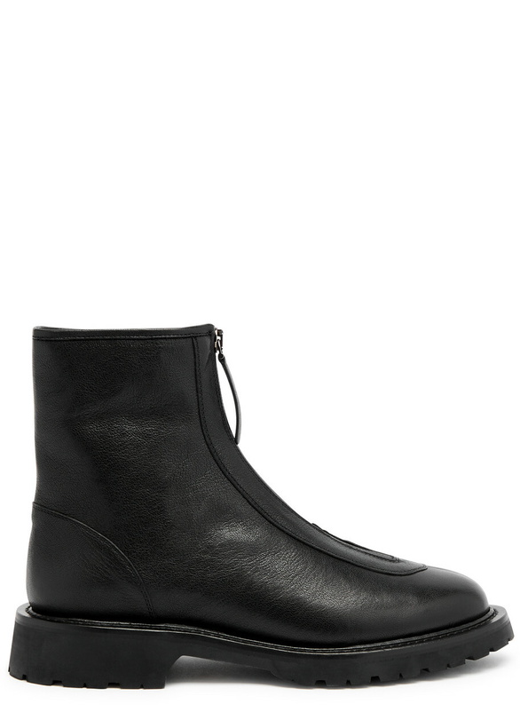 Photo: Legres Grained Leather Ankle Boots Black