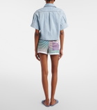 Loewe Paula's Ibiza striped cotton-blend shorts