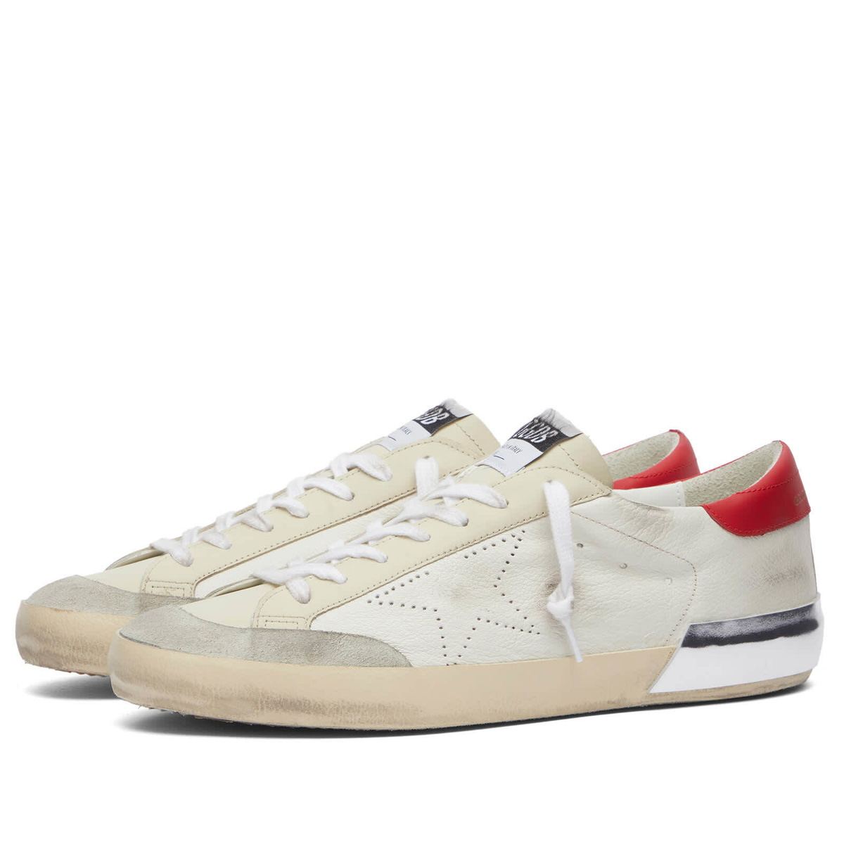 Golden Goose Men's Super Star Leather Sneaker in White/Ivory