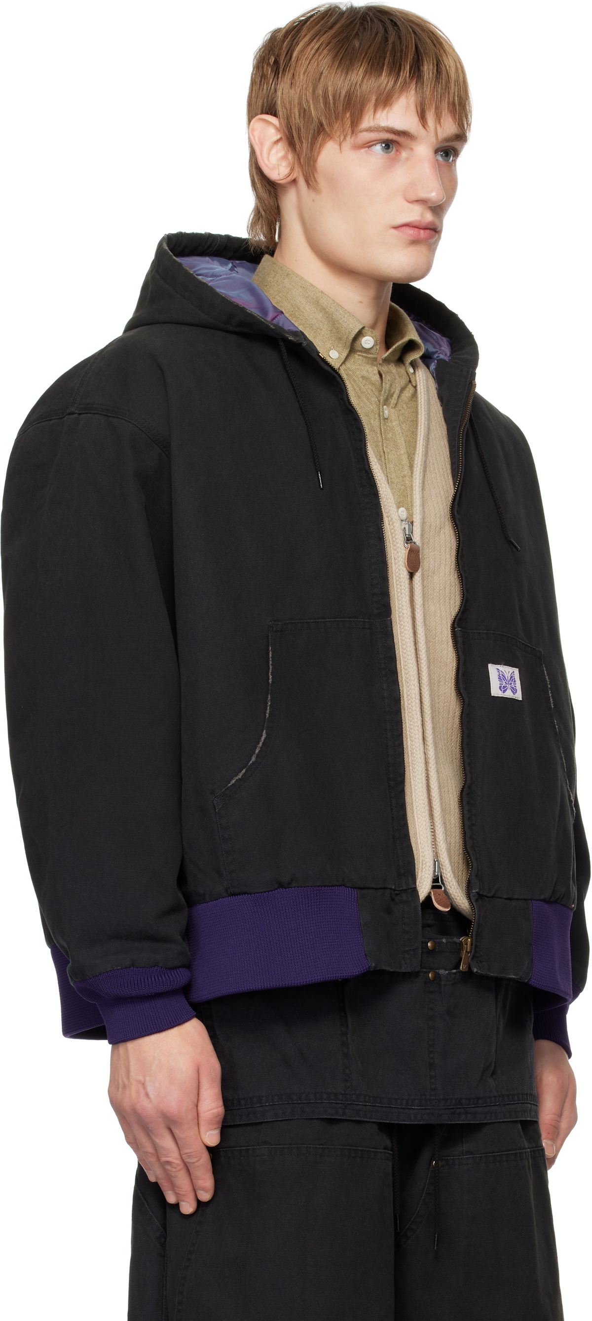 ★美品★【NEEDLES】Zipped Work Hoody　ブラック　Mサイズ Needles『Zipped Work Hoody-16oz Cotton Canvas』(Black) – Reggieshop