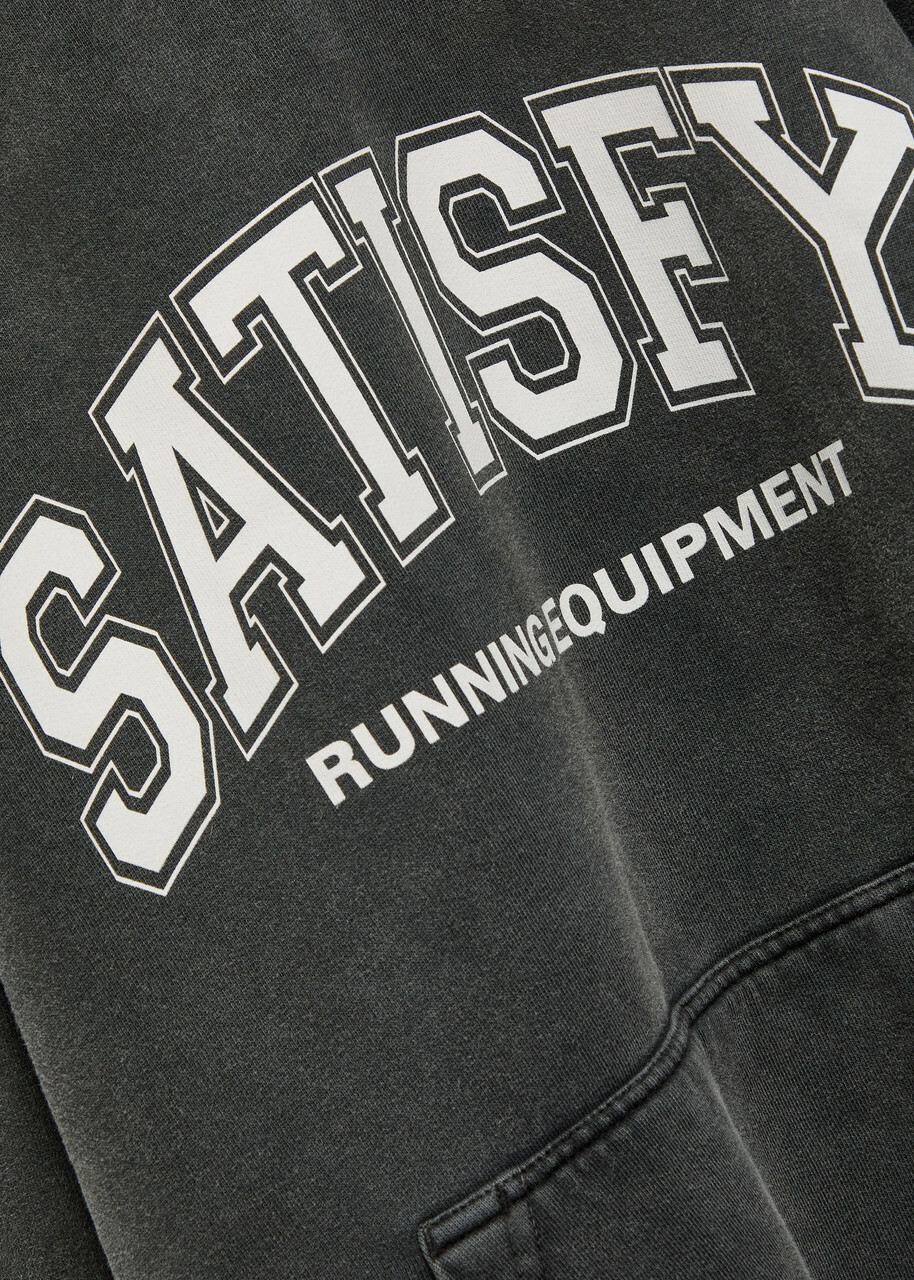 Satisfy Softcell Hooded Cotton Sweatshirt Black